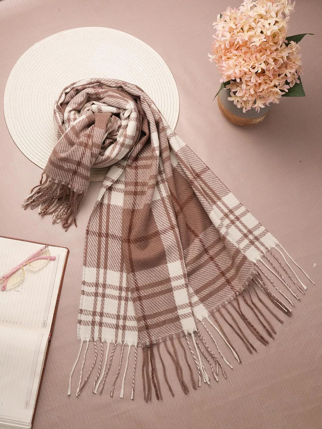 Women's Multicolor Casual Checked Scarve