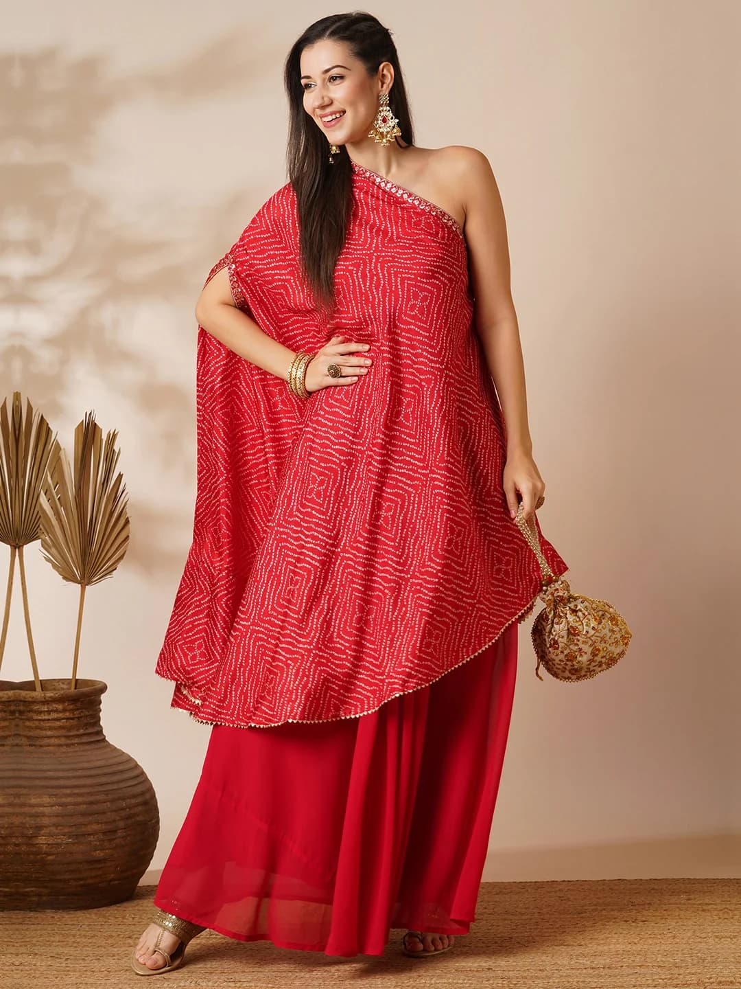 Women's Red Casual Co-ords Set