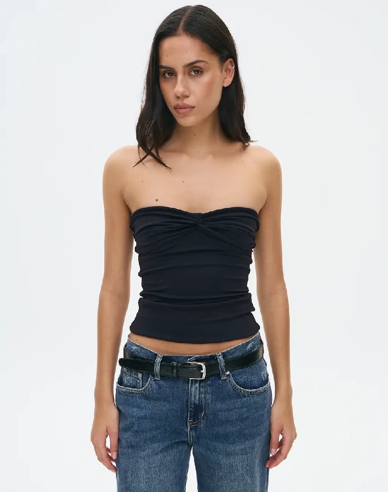 Women's Black Casual Solid Regular Fit Top