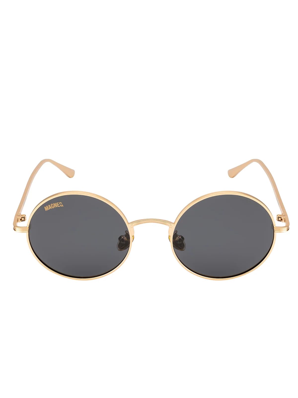 Unisex Black Smart Casual Round Sunglass