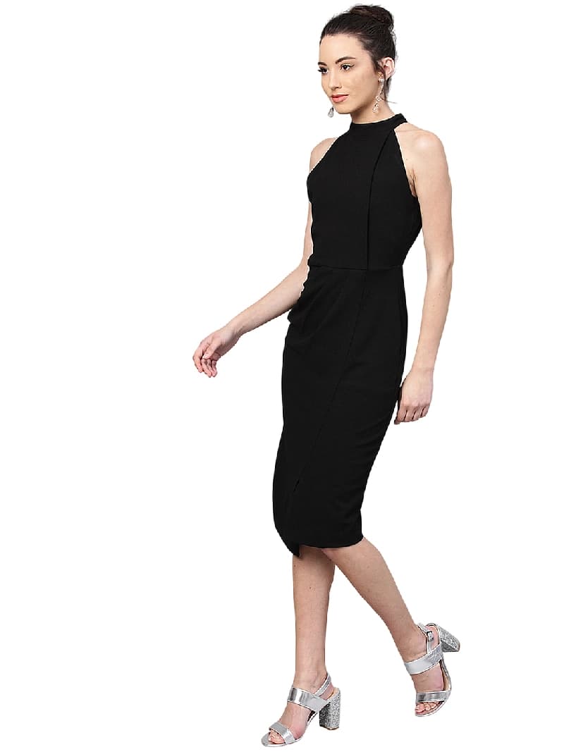 Women's Party Sheath Black Below Knee Dress