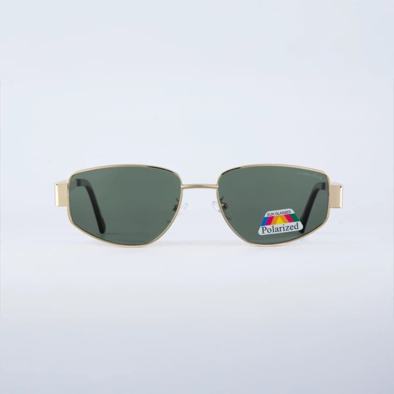 Men's Gold and Green Polarised Lens Rectangle Sunglass Aether Series 2