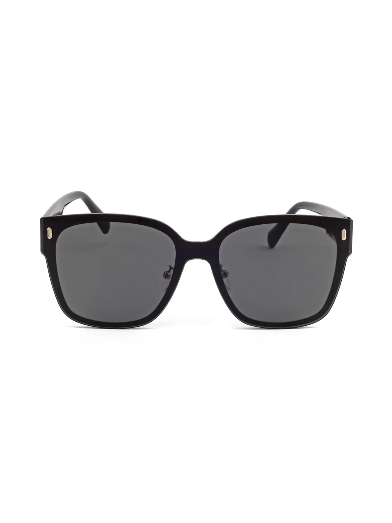 Women's Silver Grey Polarised Lens Oversized Square Sunglass Pulse Series