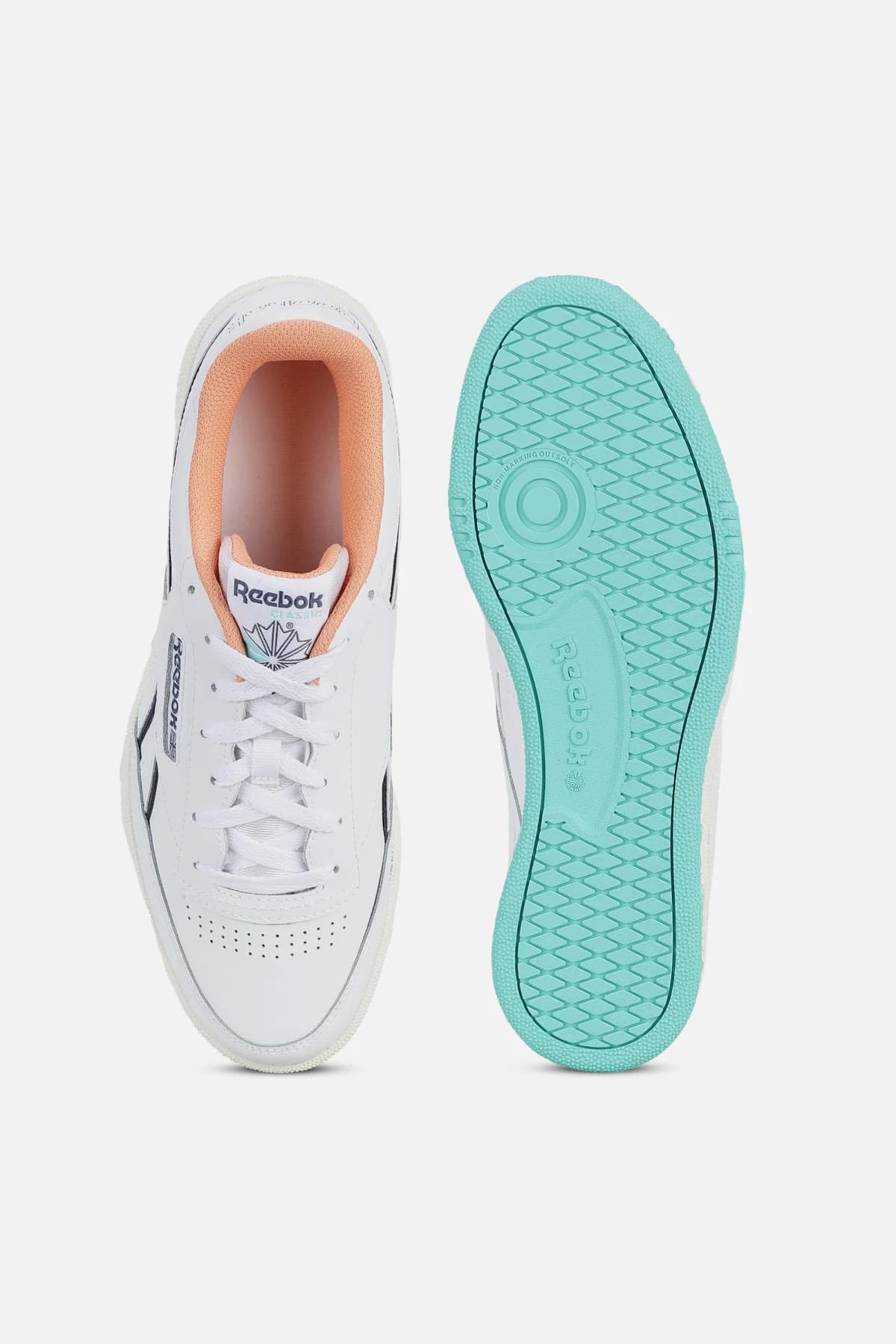 Unisex White Outdoor Leather Club C Revenge Walking Shoes