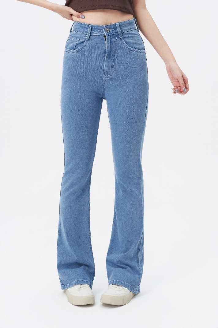 Women's Baby Blue Bootcut Flare Jeans