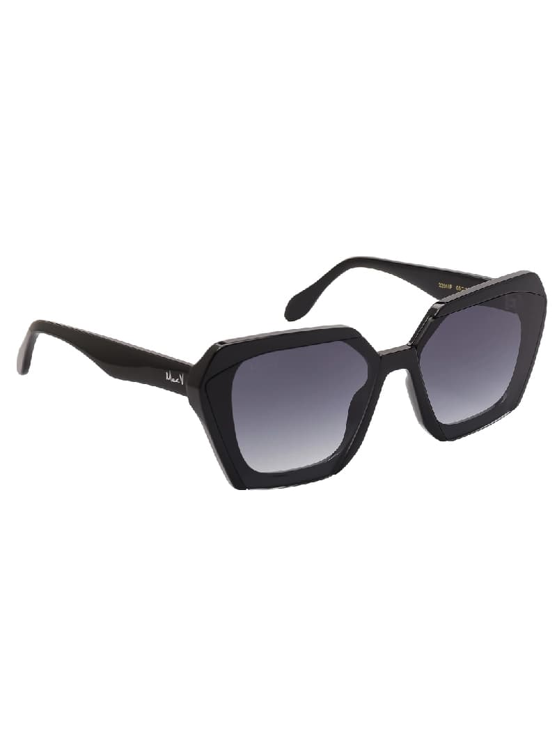 Women's Black Party Square Sunglass
