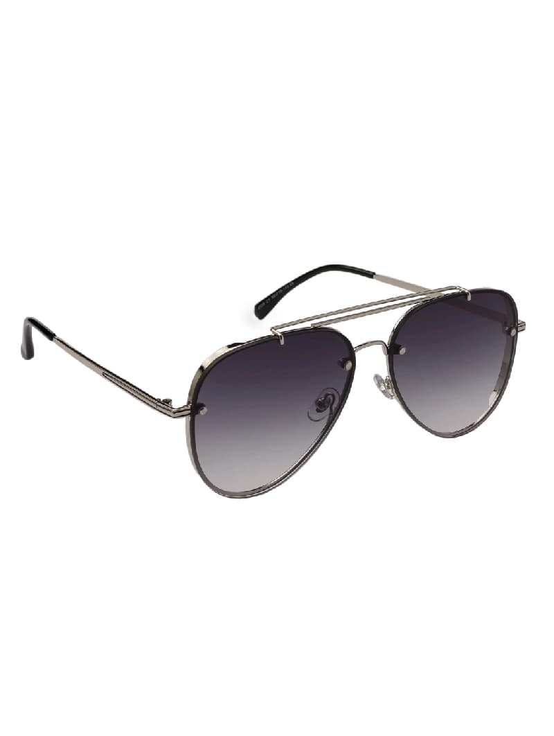 Unisex Black Casual Aviator Sunglass