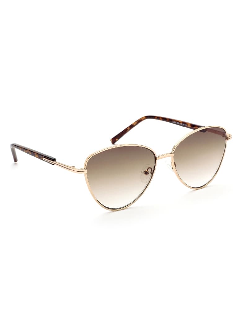 Women's Brown Casual Oval Sunglass