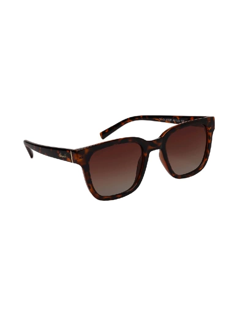Unisex Brown Casual Animal frame Square Sunglass