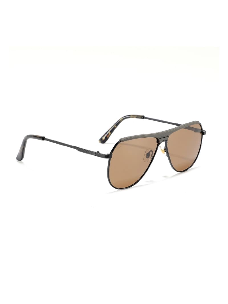 Unisex Brown Party Aviator Sunglass