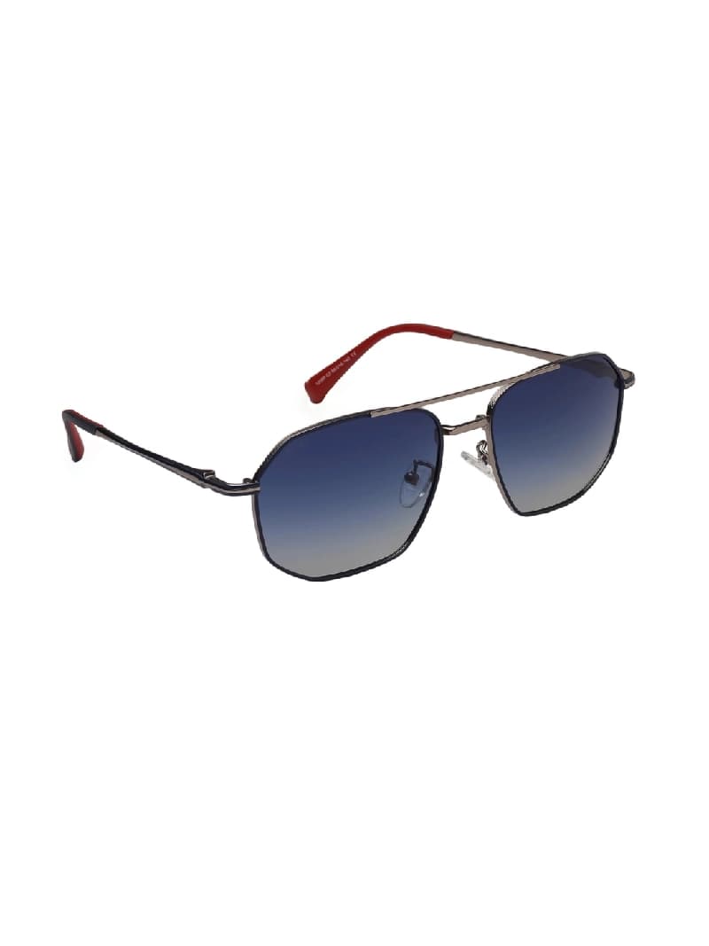 Unisex Blue Casual Square Sunglass
