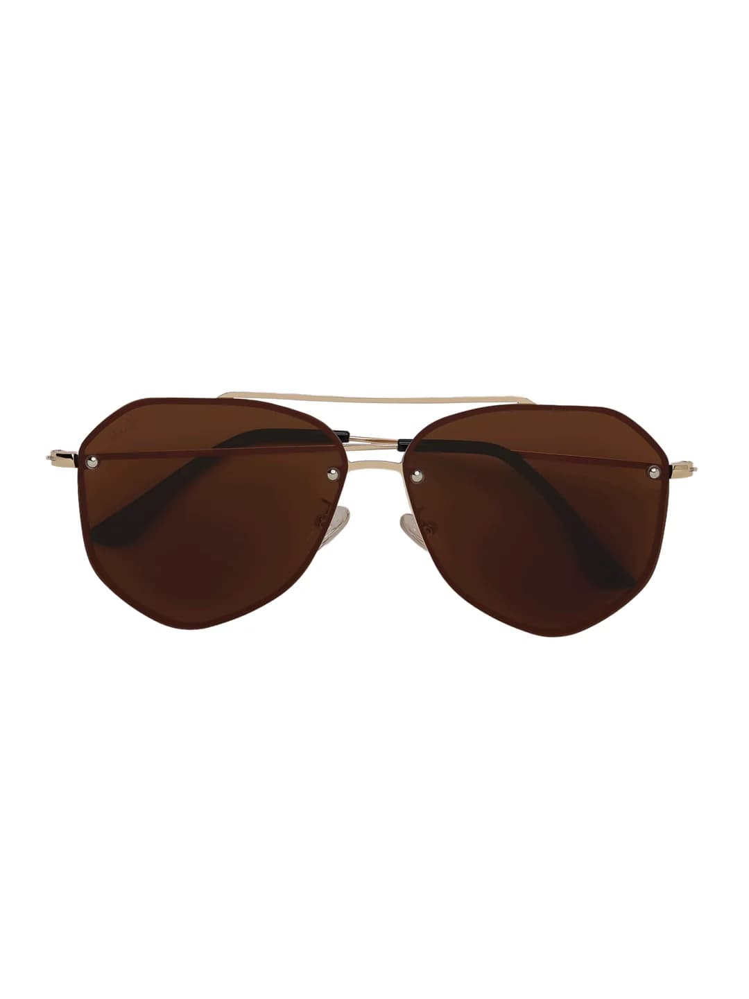 Unisex Brown Party Aviator Sunglass