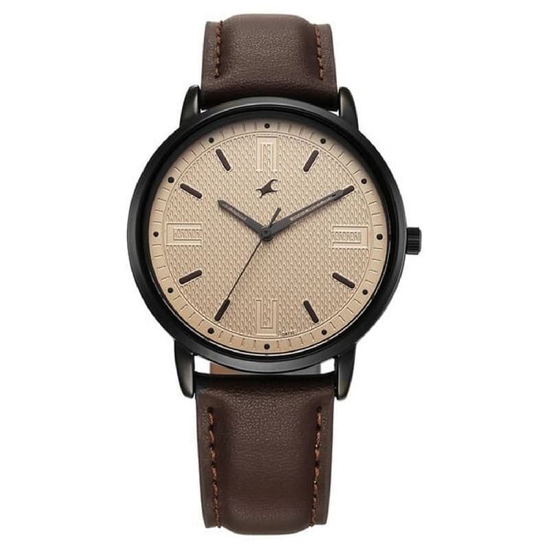 Men's Beige X Special Edition Quartz Dial Leather Watch