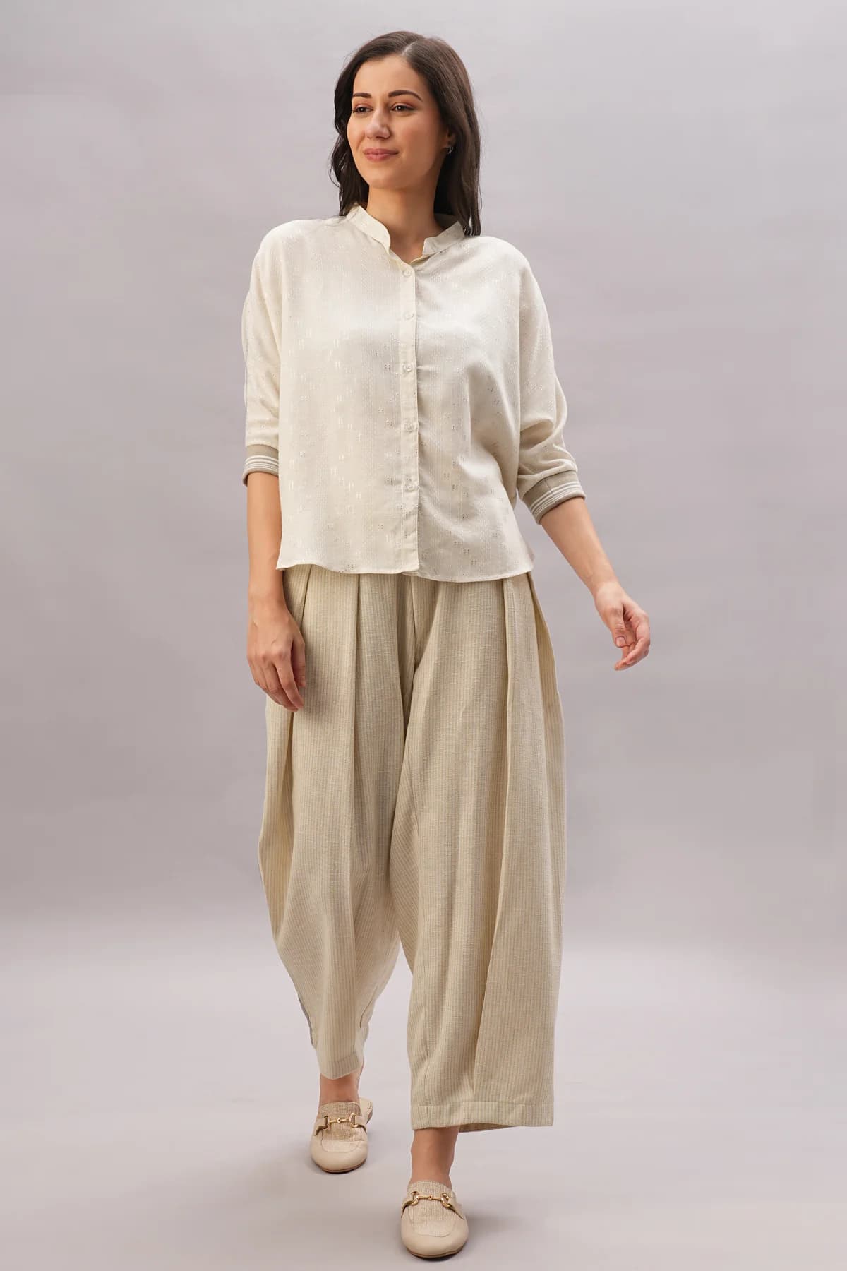 Women's Beige Formal Co-ords Set