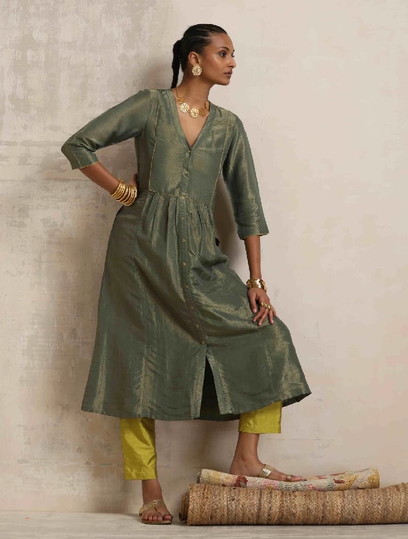 Women's Green Casual Kurta Set
