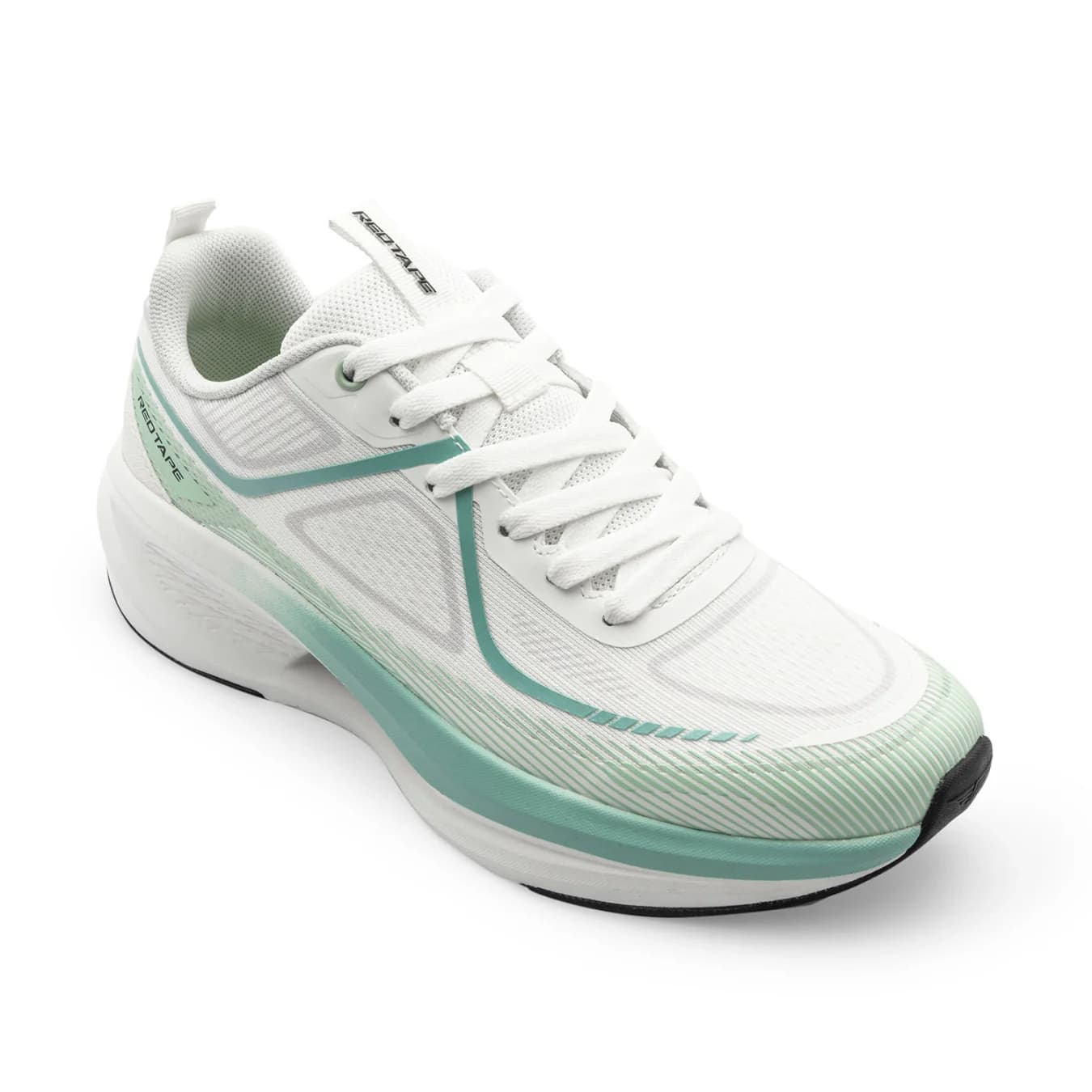 Men's White Sea Green Round Toe Outdoor Walking Sport Shoes