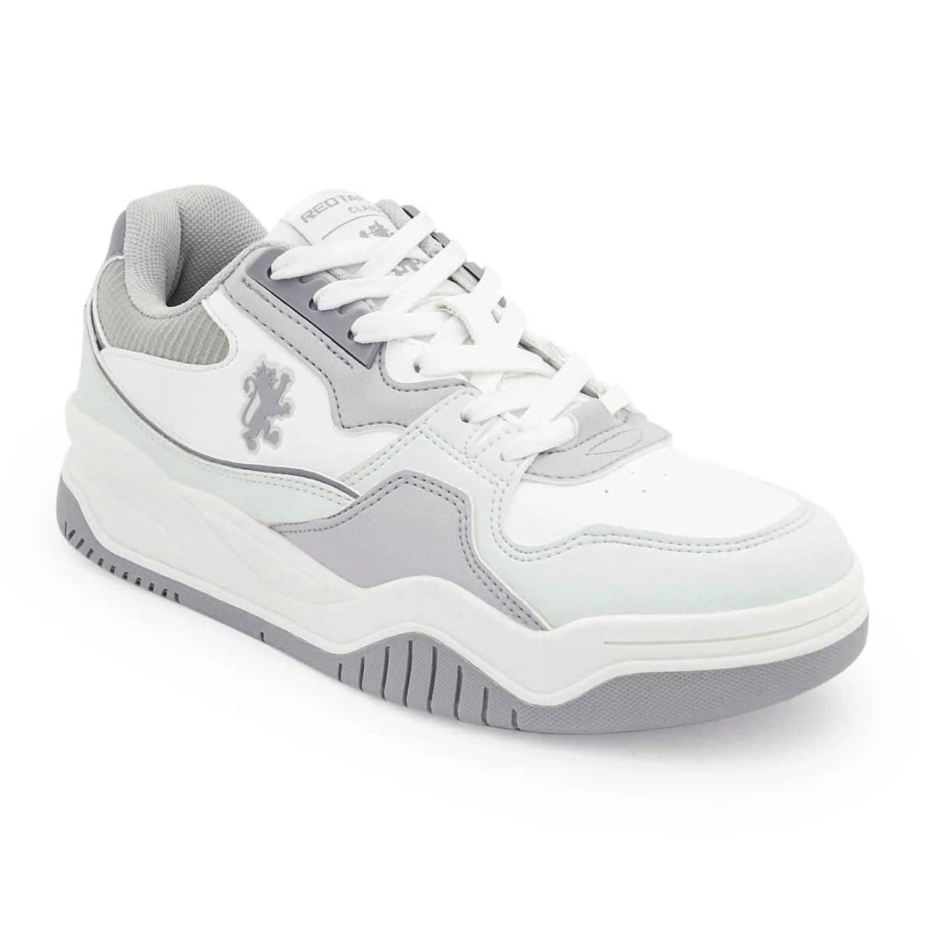 Women's Grey Round Toe Casual Sneakers