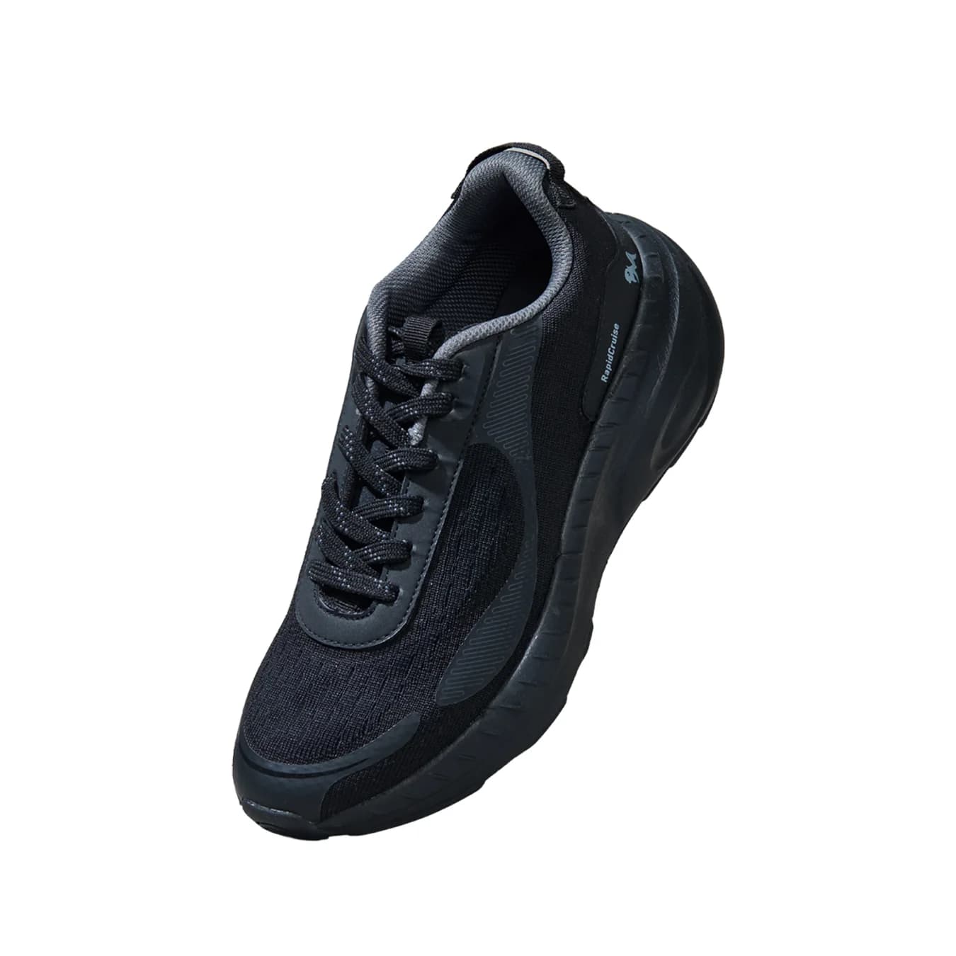 Men's Black And Black Casual Mesh Walking Sneakers