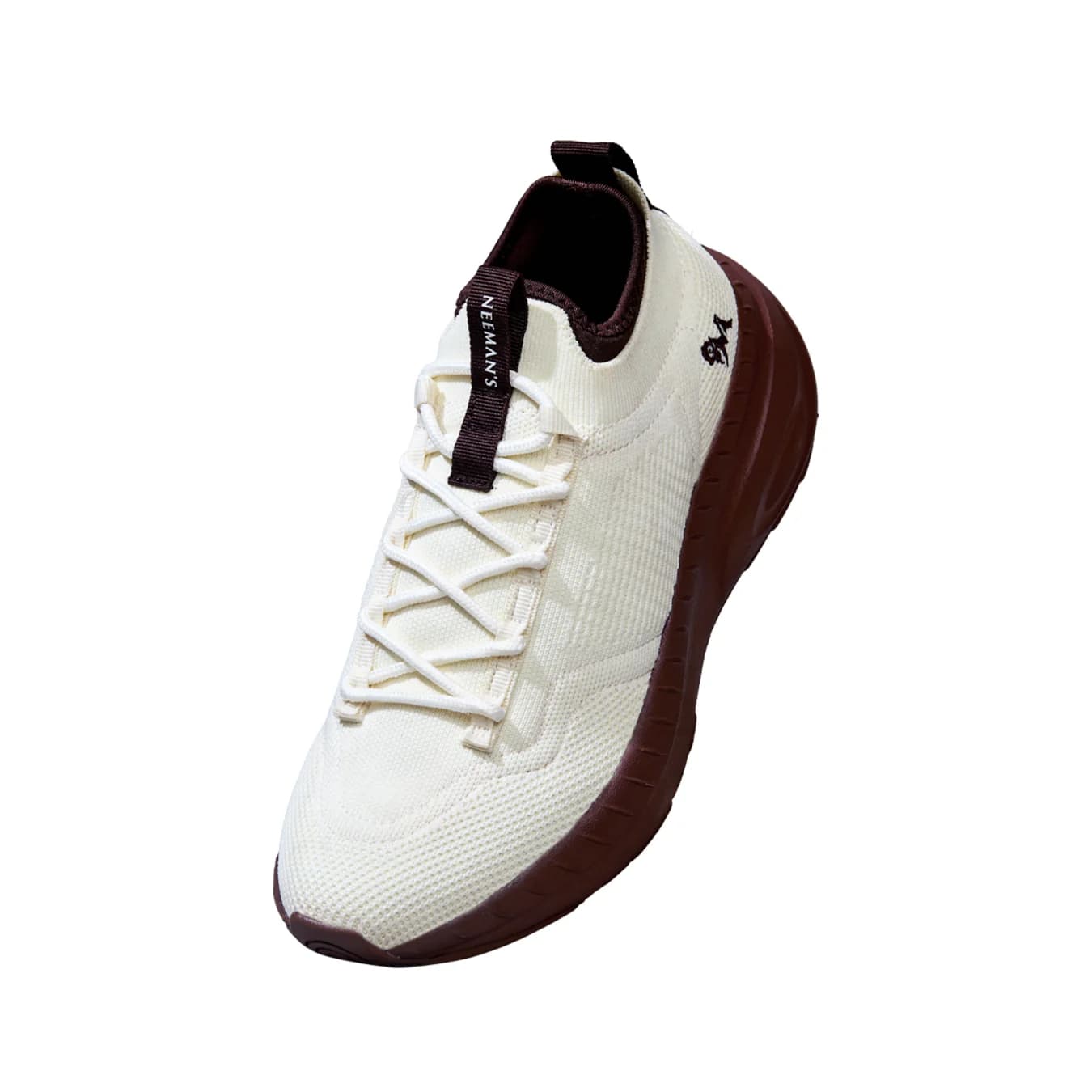 Men's Ivory And All.Brown Casual Mesh Walking Sneakers