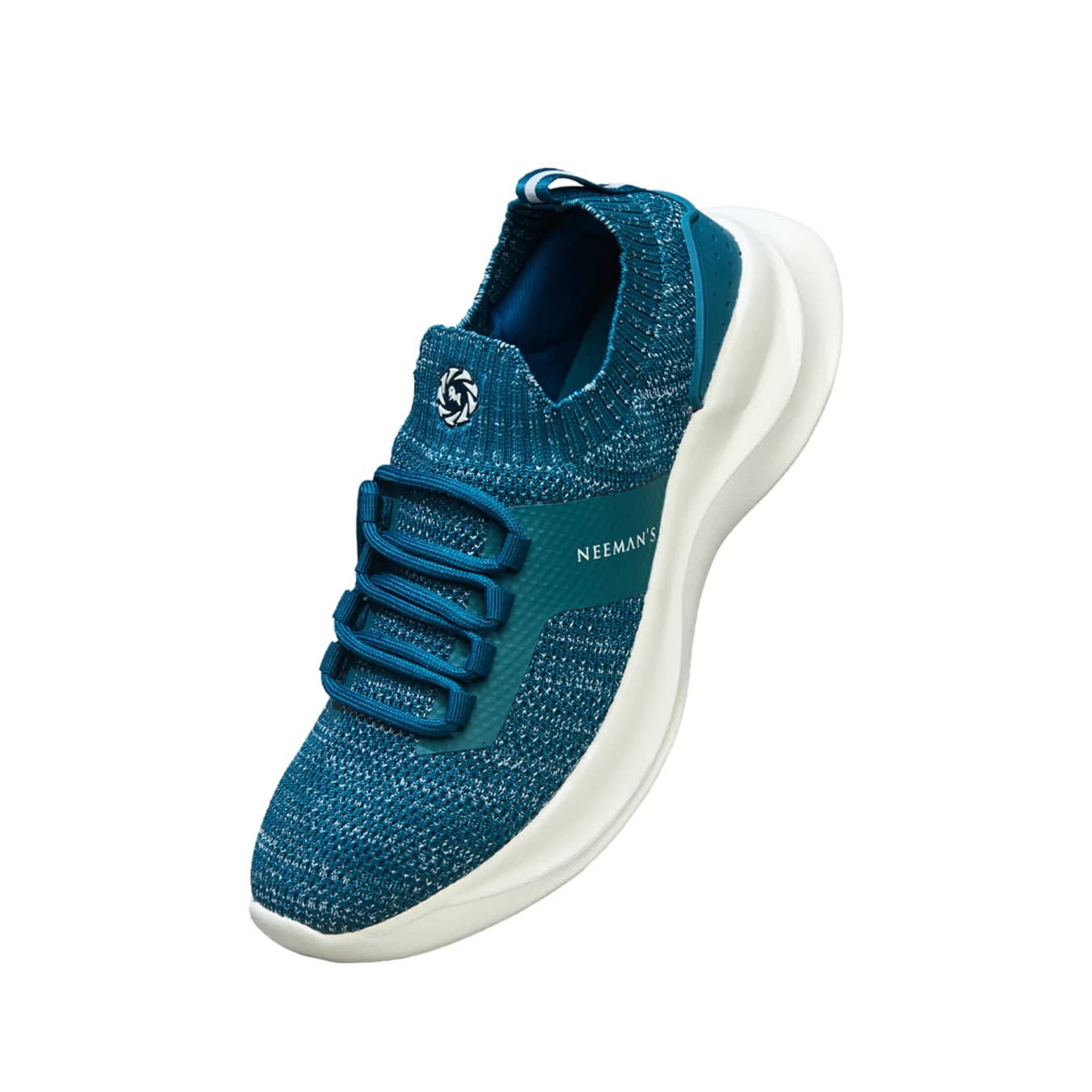 Men's Teal And Ivory Casual Mesh Walking Sneakers