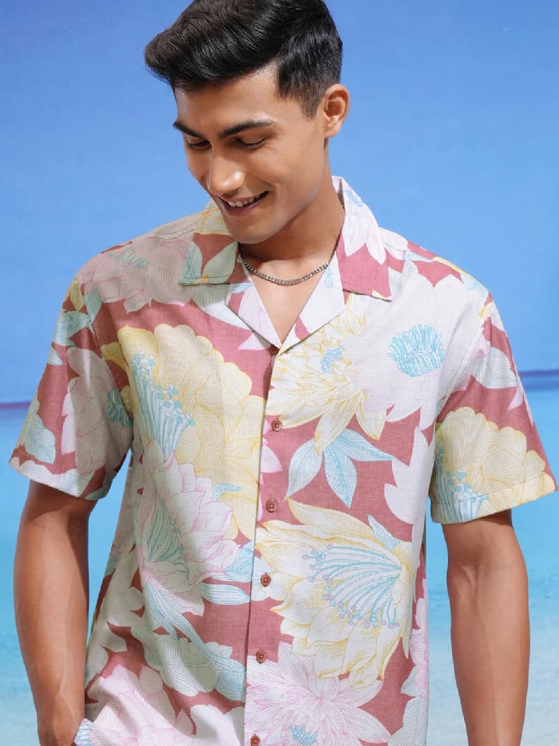 Men's Multicolor Casual Printed Regular Fit Shirt