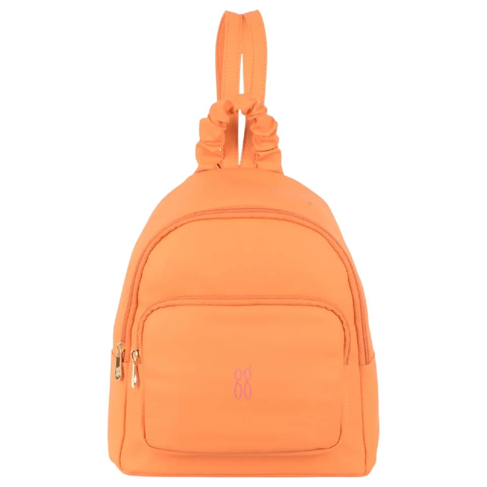 Women's Orange Casual Shoulder Handle Backpack