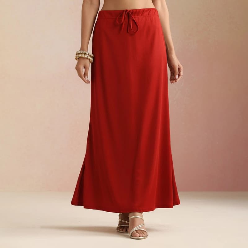 Women's Red Petticoat Saree Shapewear