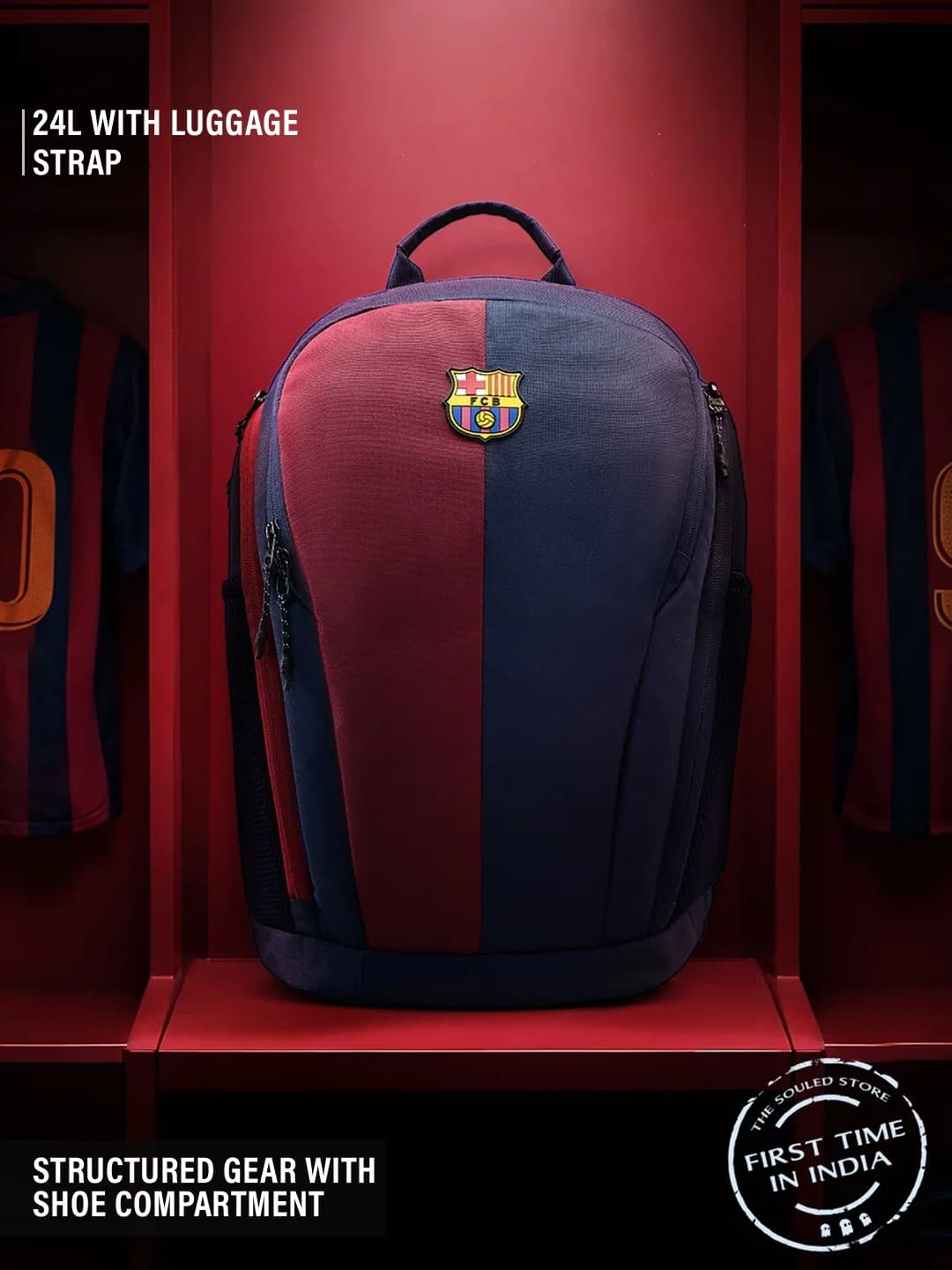 Unisex Multicolor Colorblocked FCB Legacy Casual Backpack