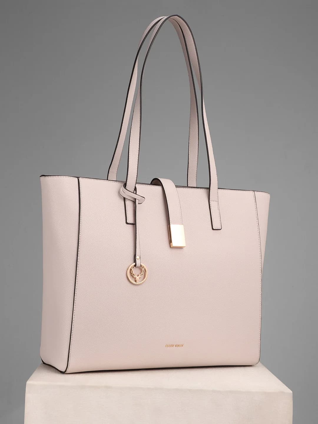 Women's Beige Textured Solid Shoulder Bag