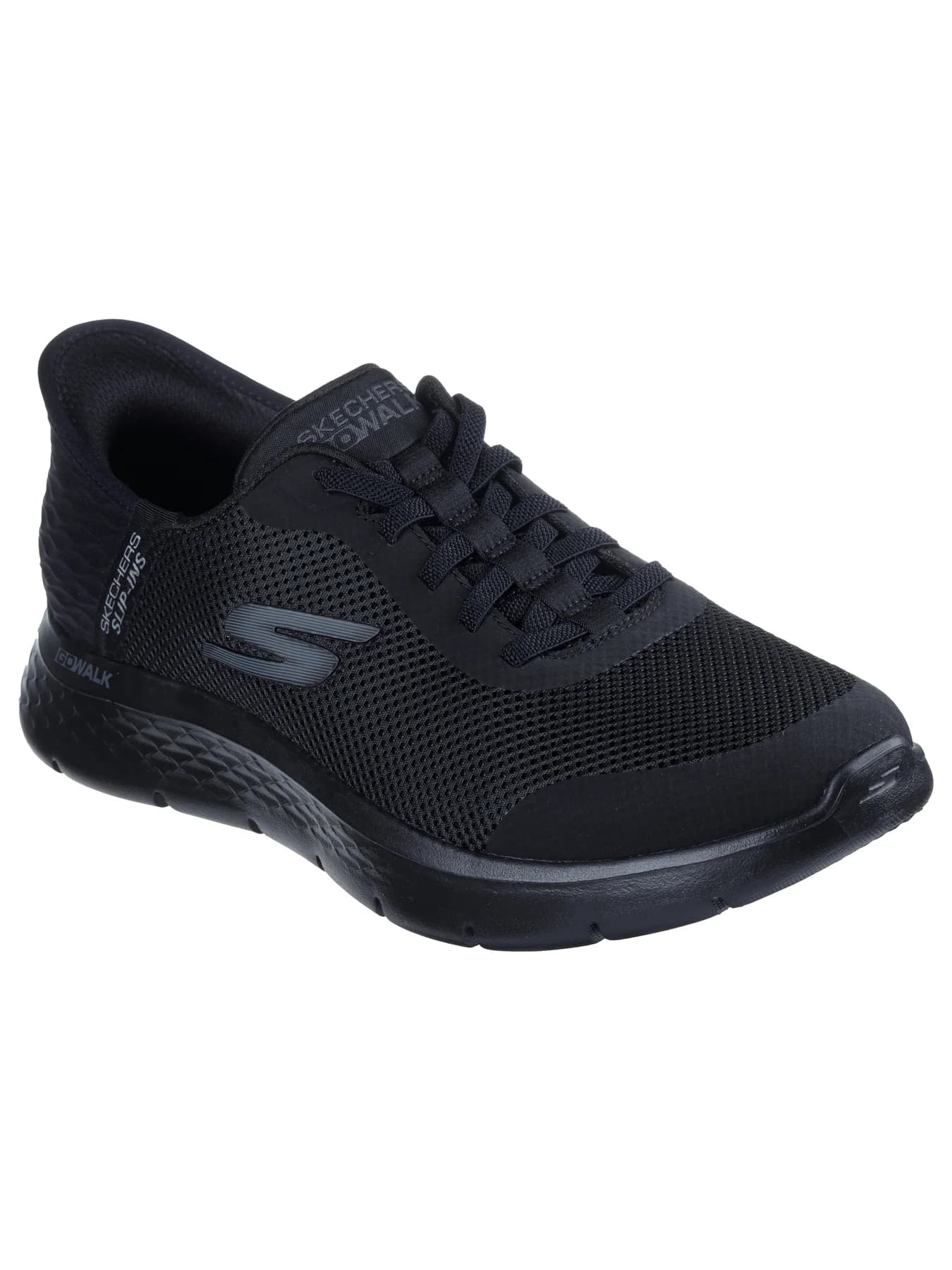 Men's Black Casual Slip-On Go Walk Flex - Hands Up Walking Shoes
