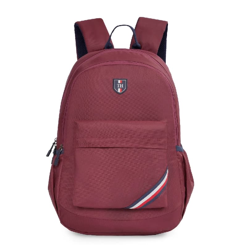 Unisex Red Smart Casual Printed Polyester Backpack