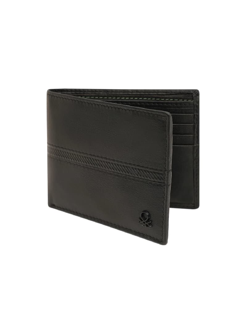 Men's Black Formal Solid Leather Wallet