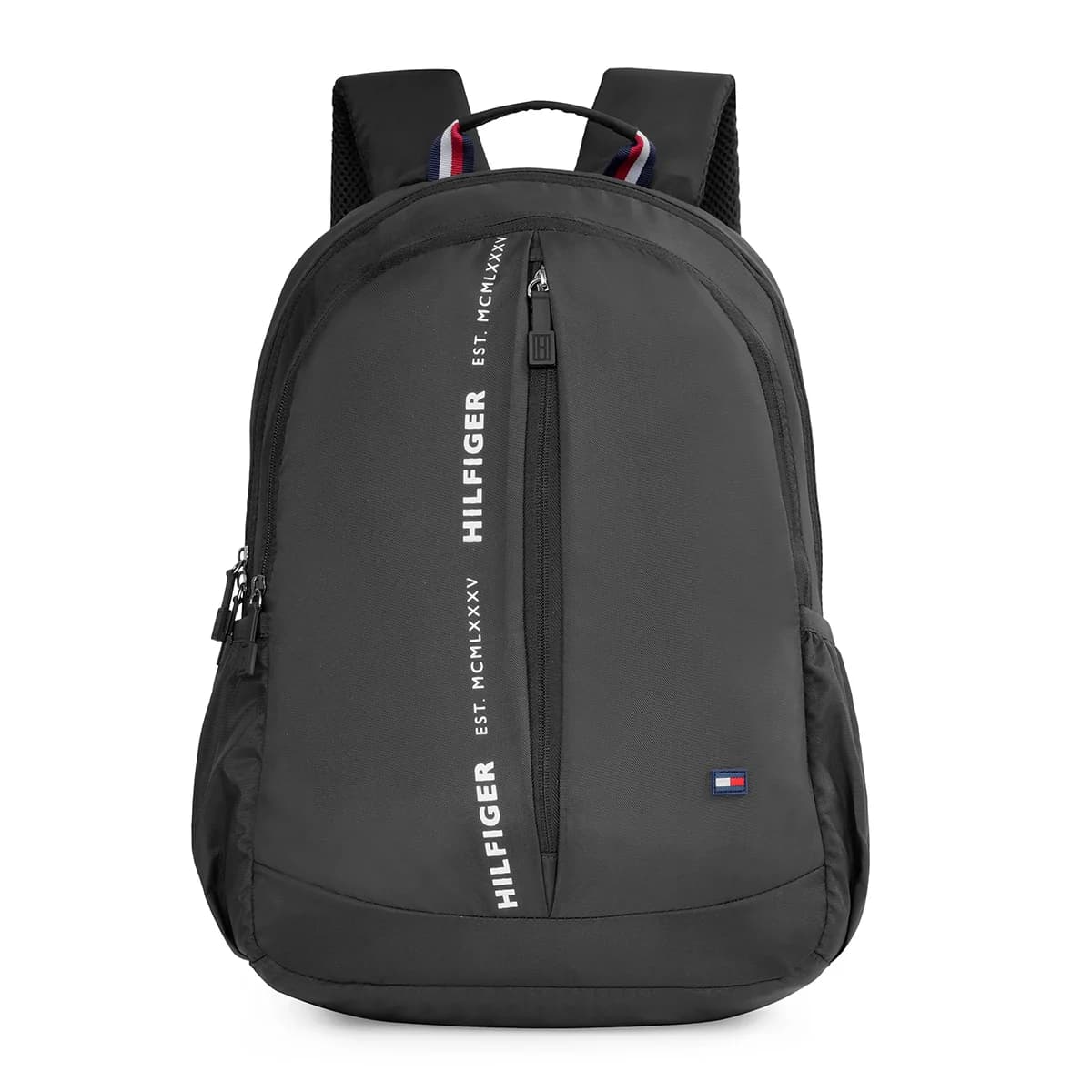 Unisex Black Smart Casual Printed Polyester Backpack