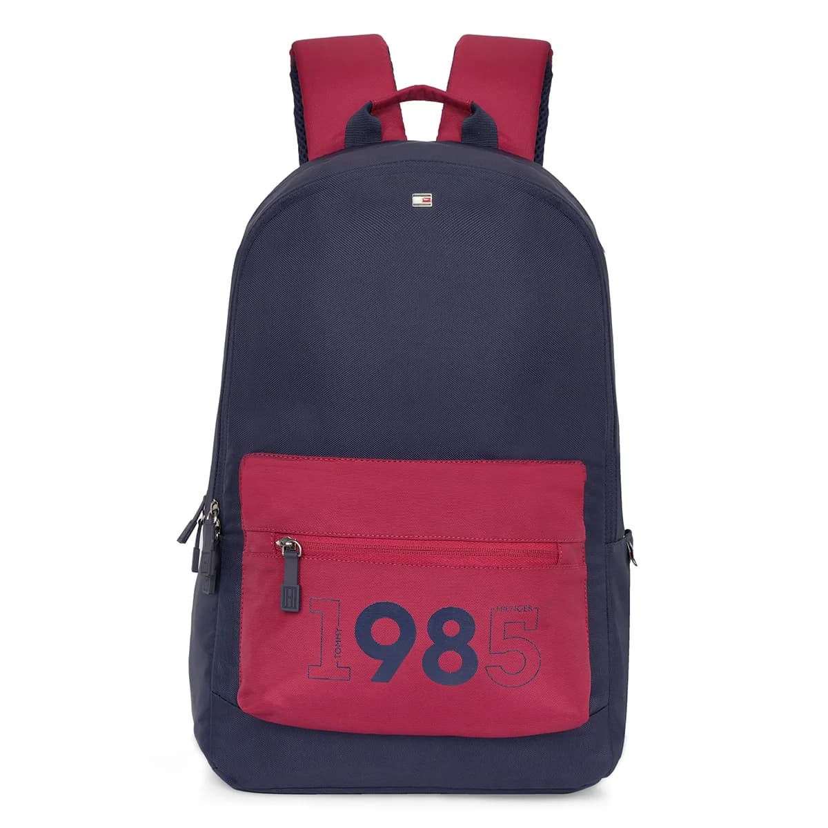 Unisex Navy Smart Casual Printed Polyester Backpack
