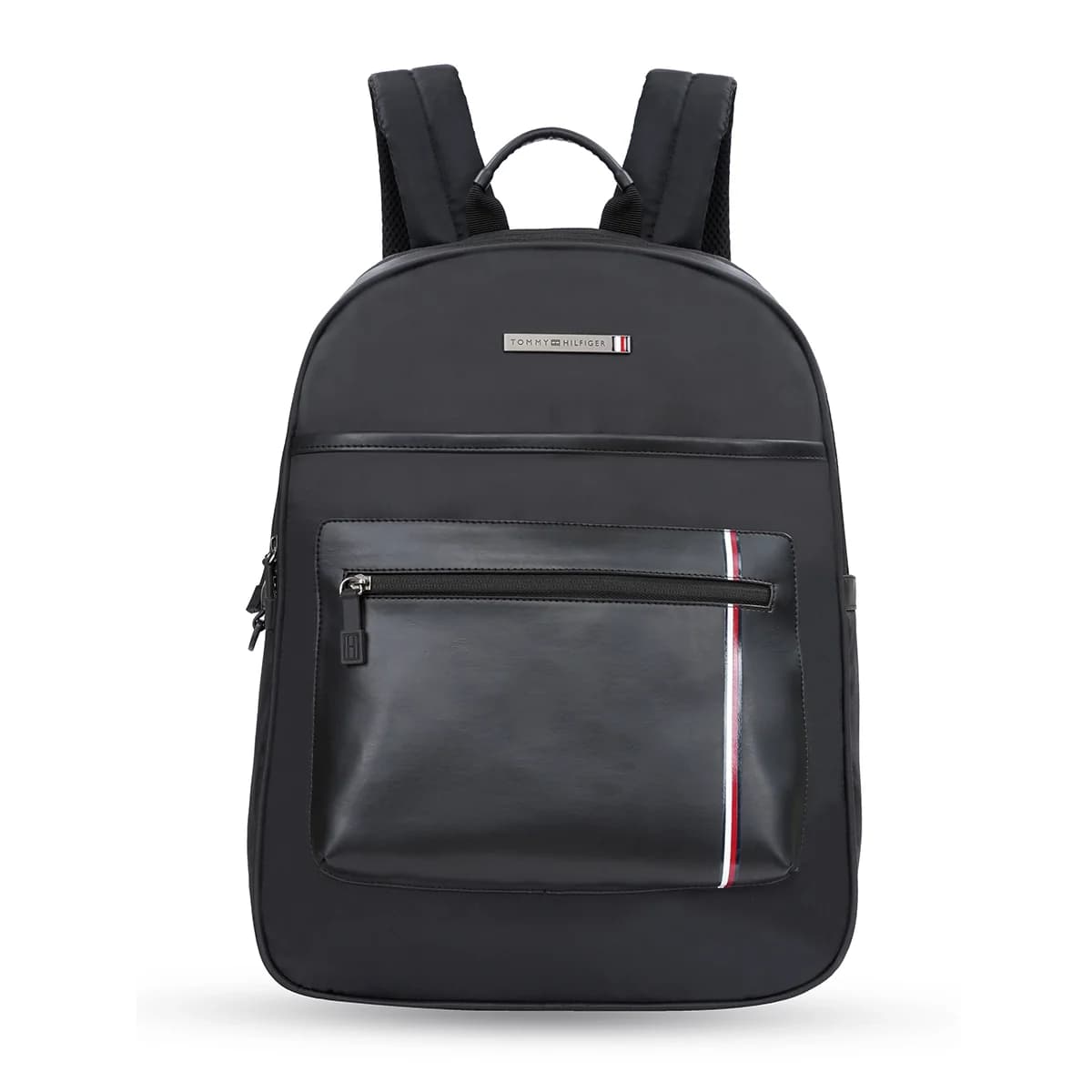 Unisex Black Smart Casual Printed Polyester Backpack
