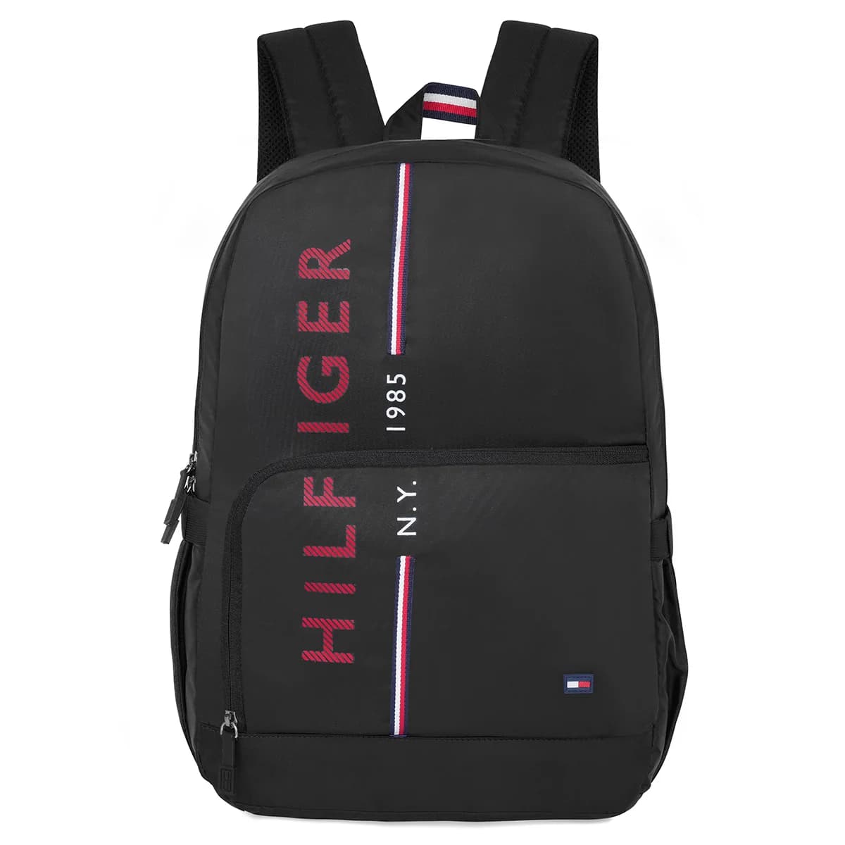 Unisex Black Smart Casual Printed Polyester Backpack