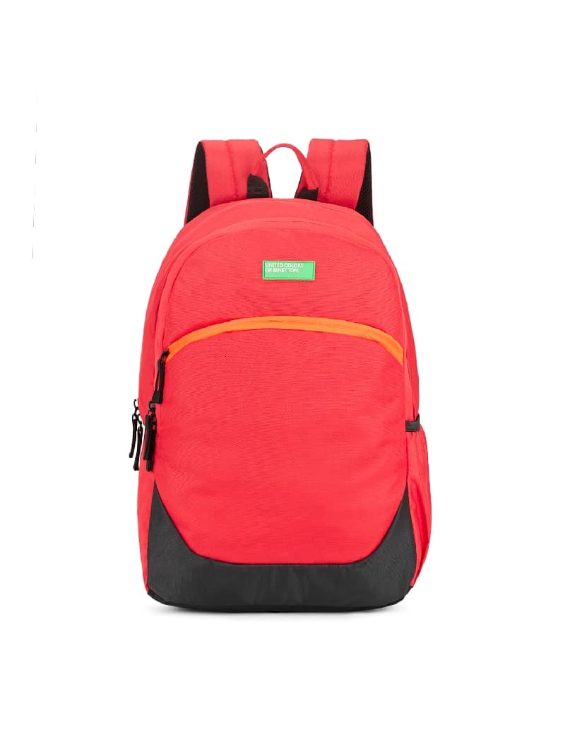 Unisex Red Smart Casual Printed Polyester Backpack