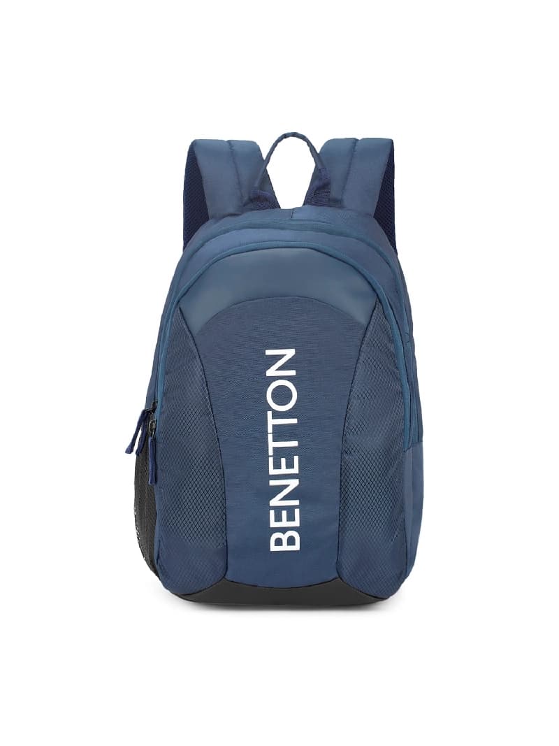 Unisex Navy Smart Casual Solid Polyester Backpack