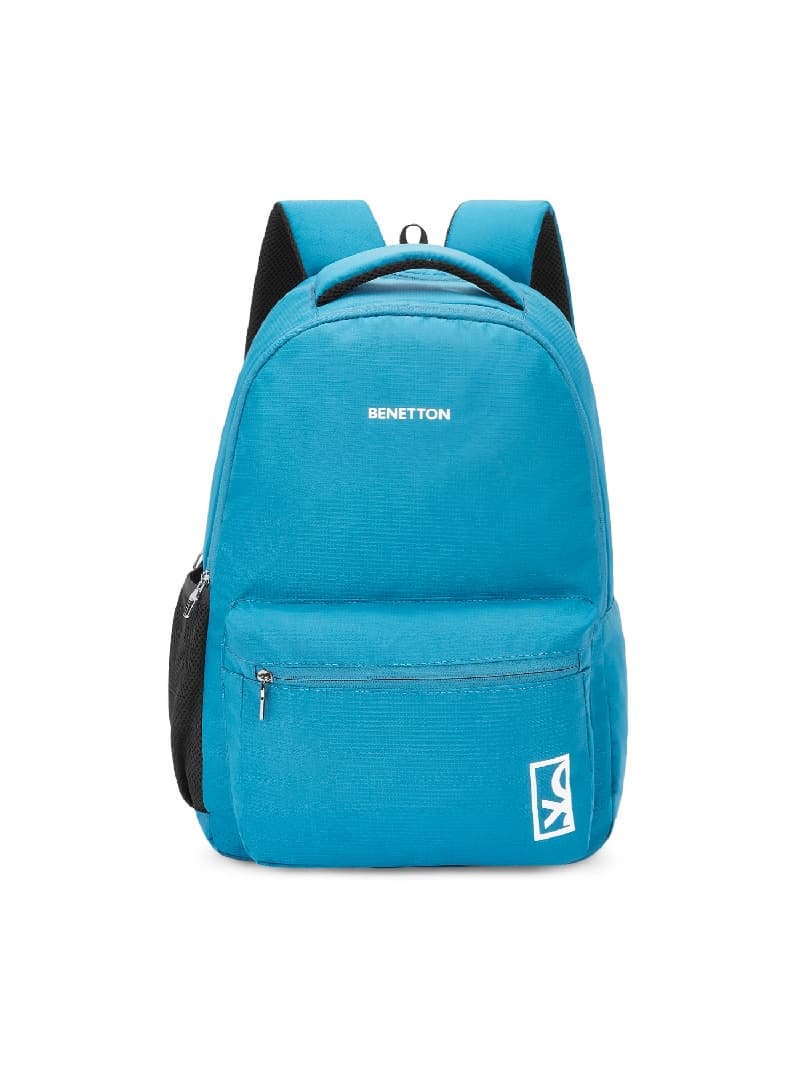 Unisex Teal Smart Casual Solid Polyester Backpack