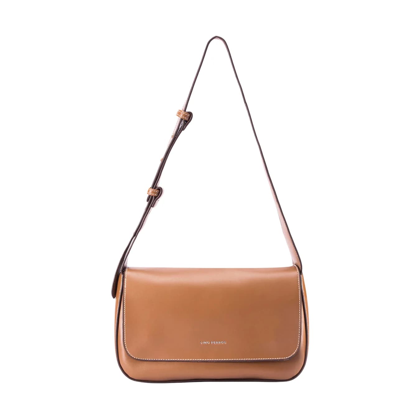 Women's Tan Casual Solid Leather Shoulder Bag