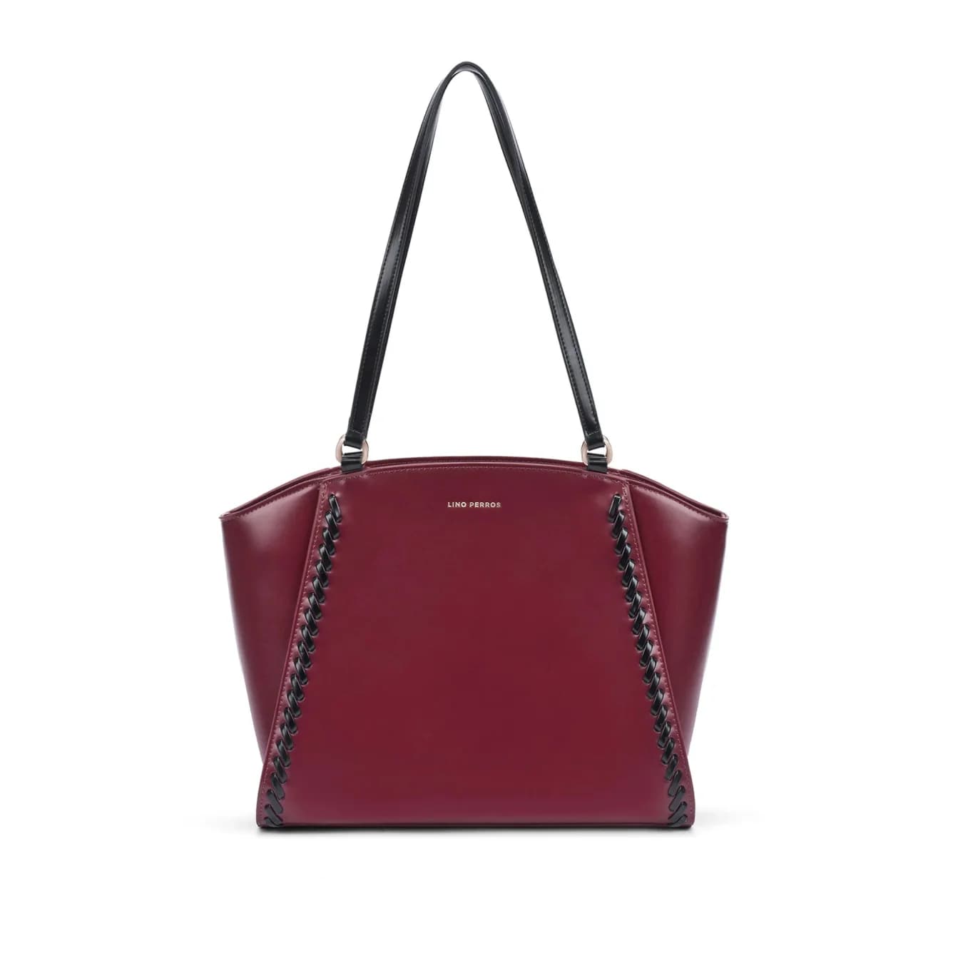 Women's Maroon Casual Solid Leather Tote Bag