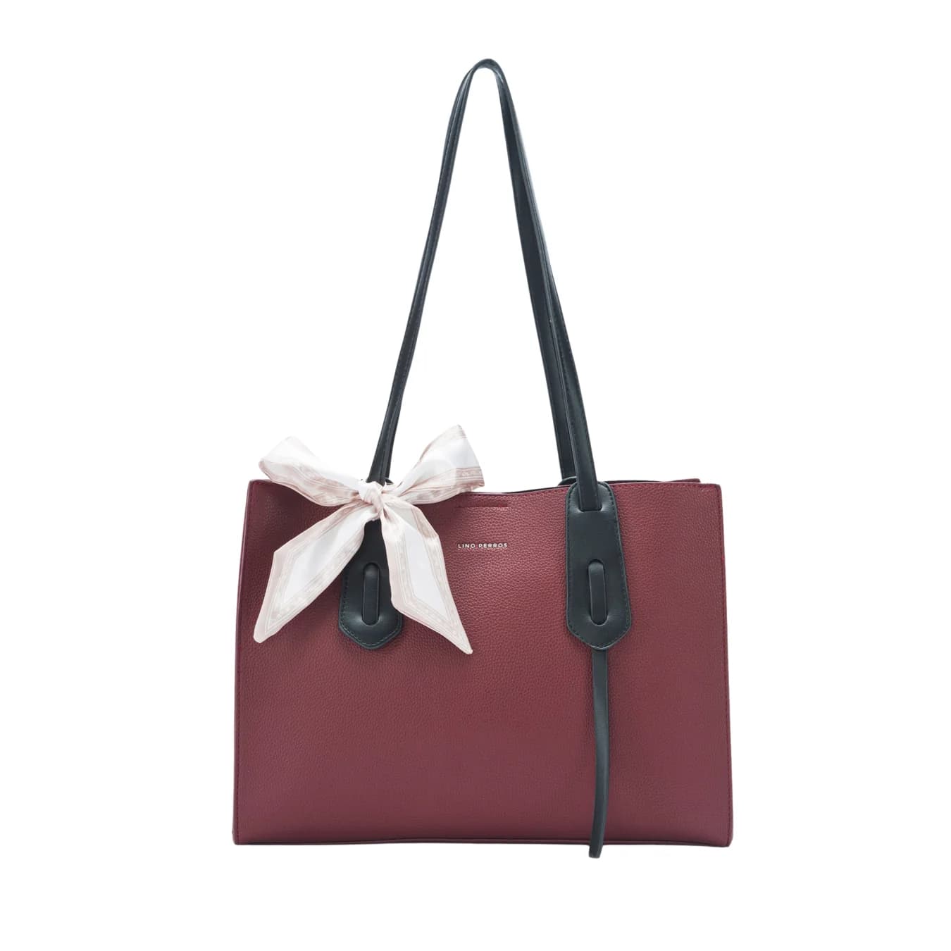 Women's Maroon Casual Solid Leather Tote Bag