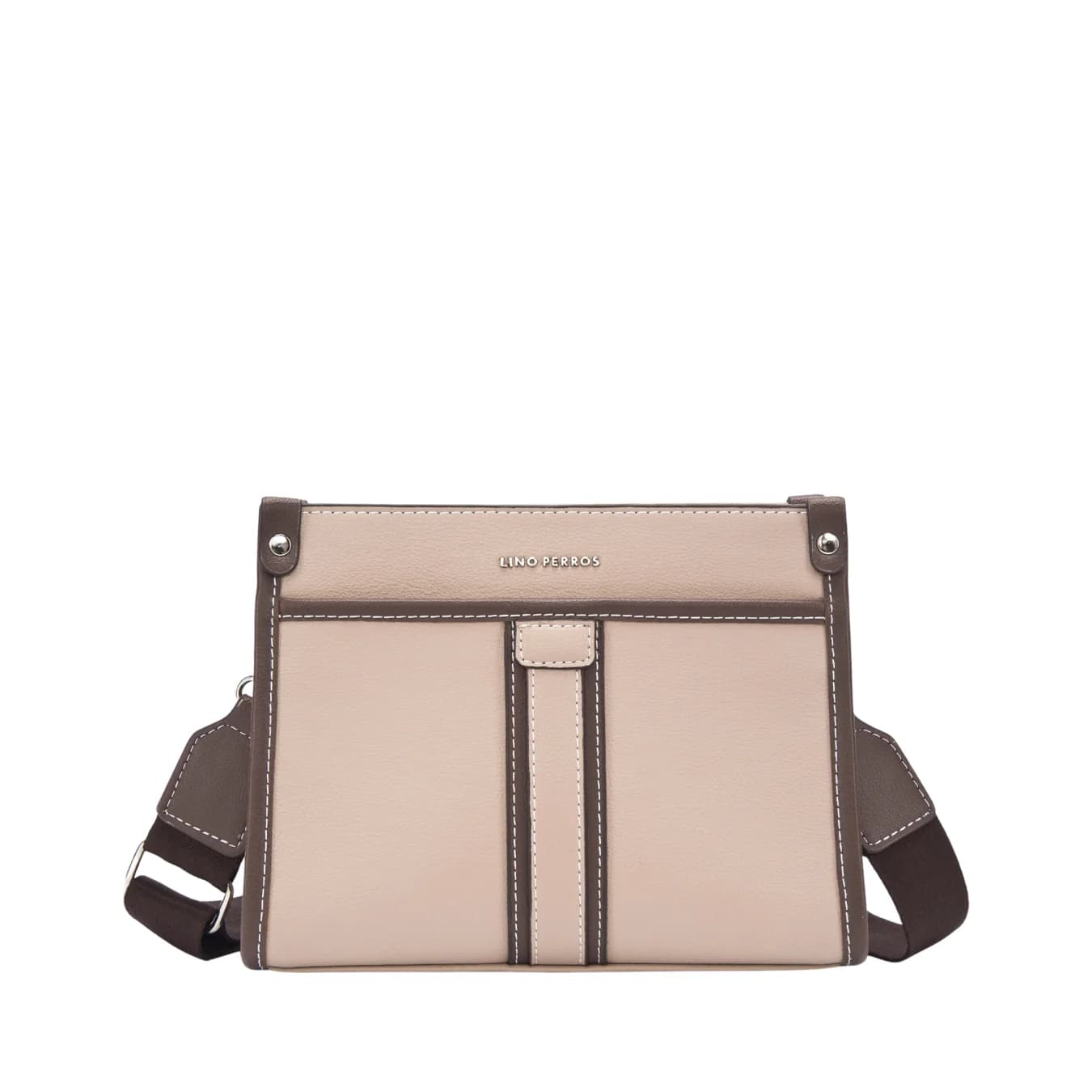 Women's Beige Casual Solid Leather Sling Bag