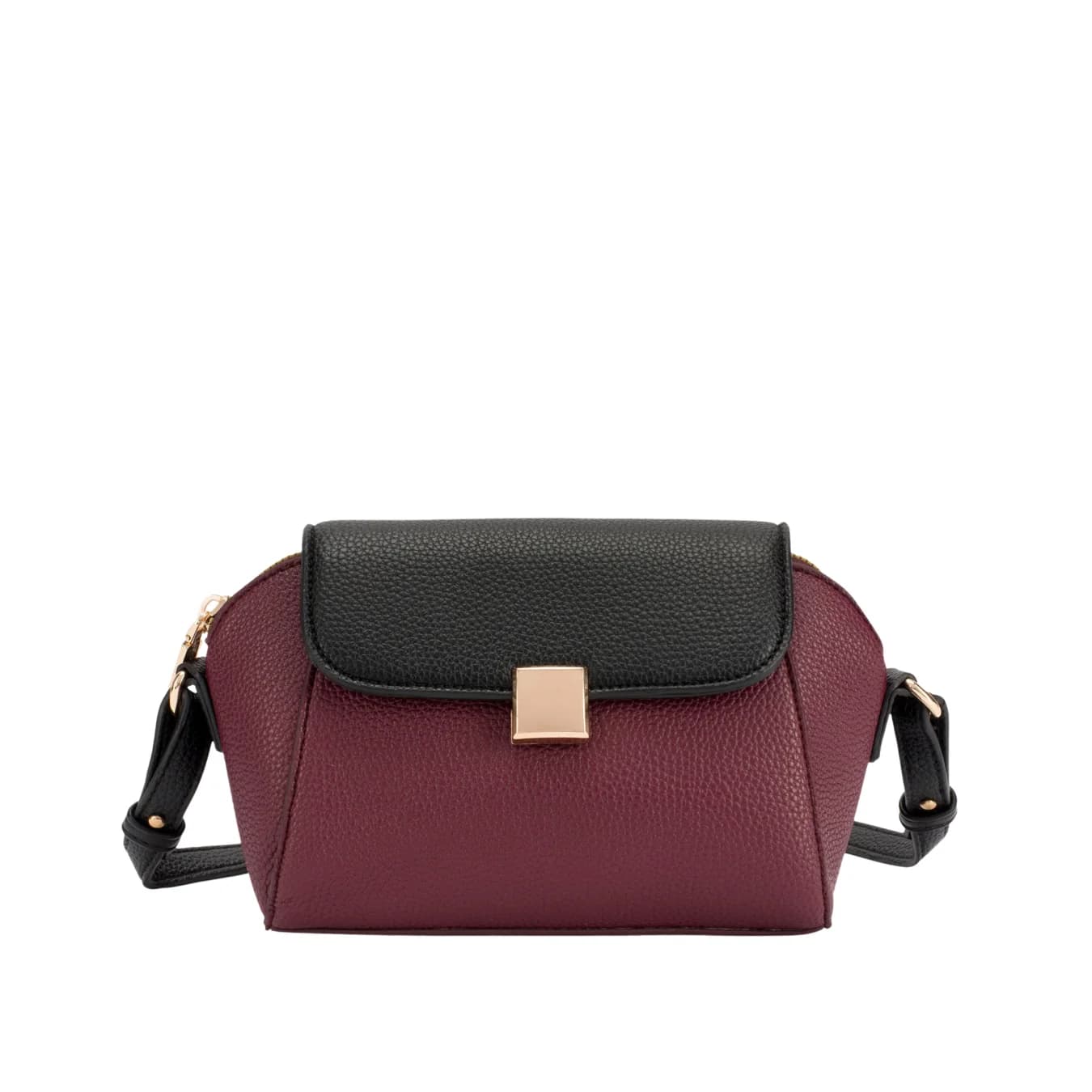 Women's Maroon Casual Solid Leather Sling Bag