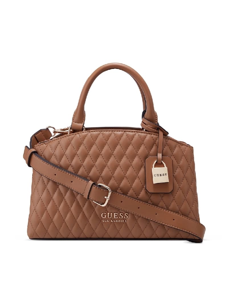 Women's Camel Quilted Easley Small Satchel Bag