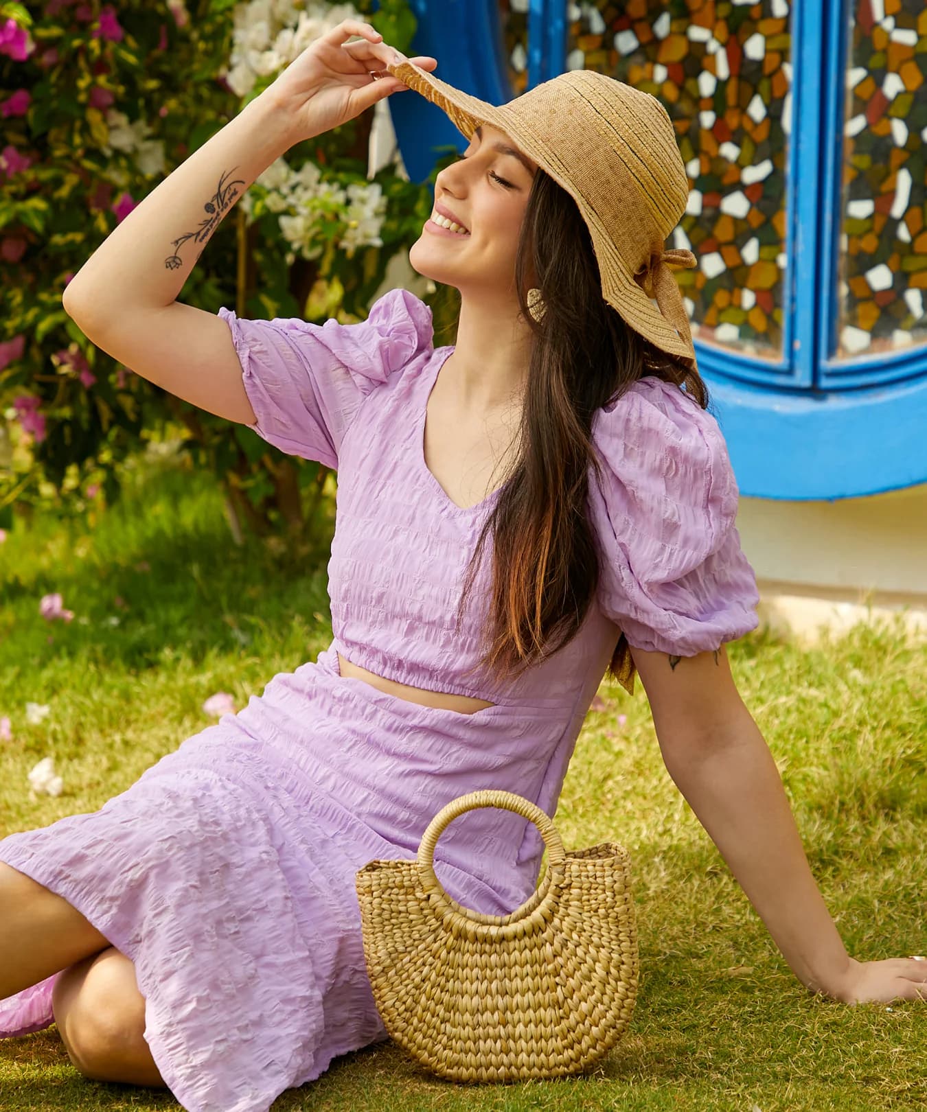 Women's Purple Casual Solid Regular Fit Dress