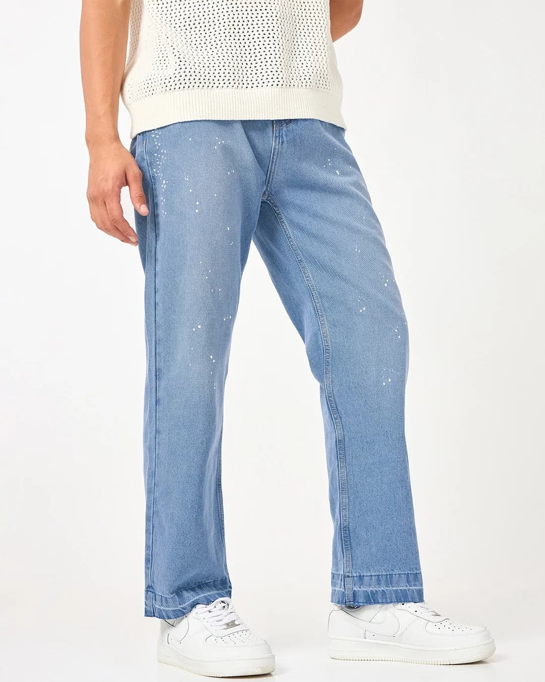 Men's Blue Casual Straight Fit Jeans