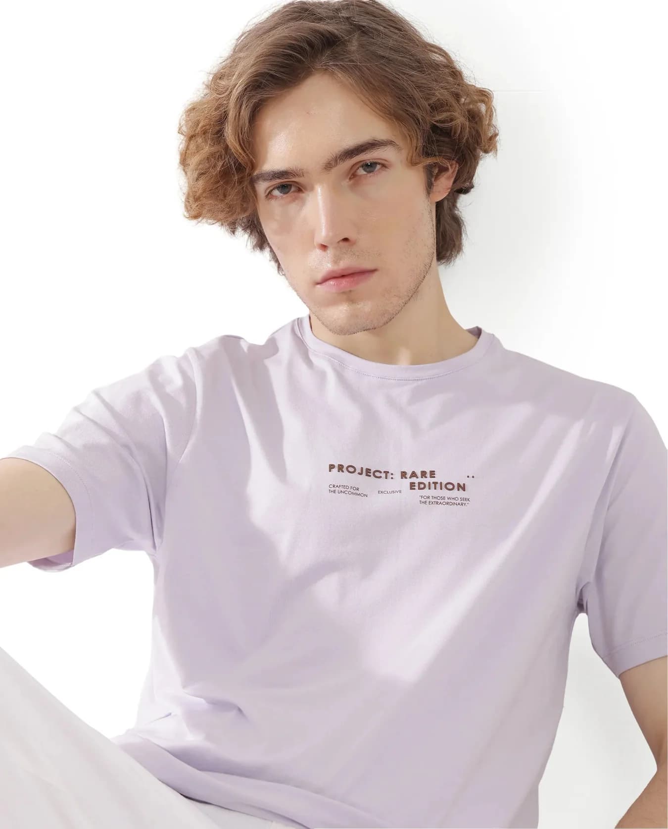 Men's Purple Casual Printed Regular Fit Tshirt