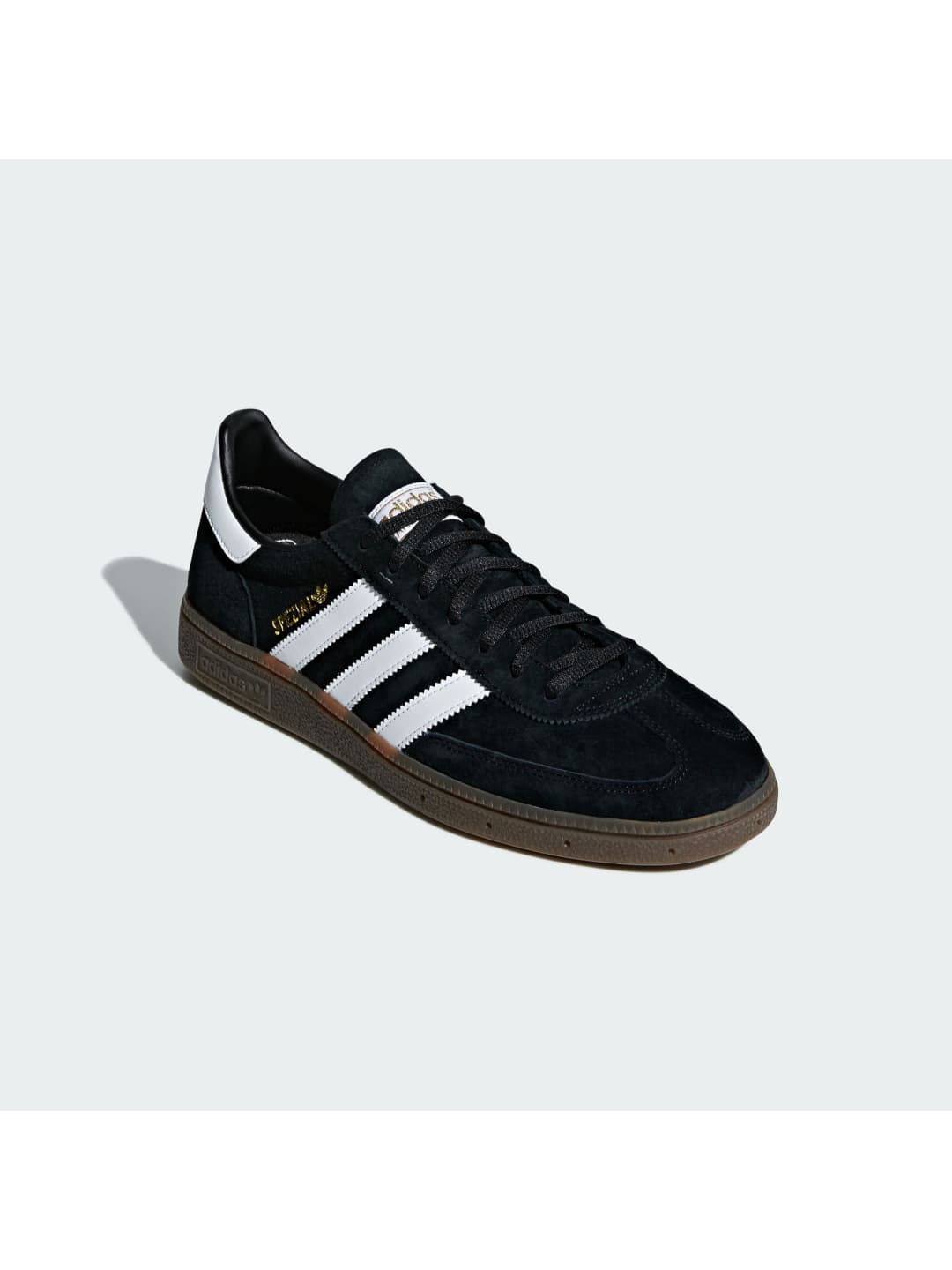 Men's Black Casual Leather Handball Spezial Sneakers
