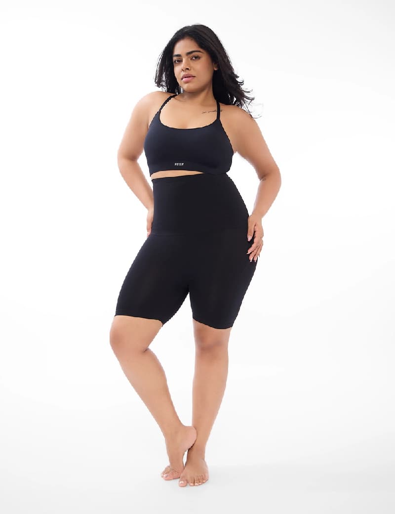 Women's Black Solid Shapewear